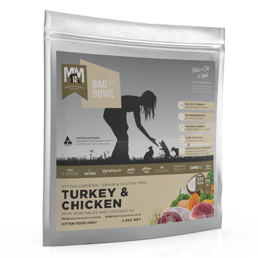 MEALS FOR MUTTS - Dry Cat Food Kitten Chicken & Turkey 2.5kg - DE Pet