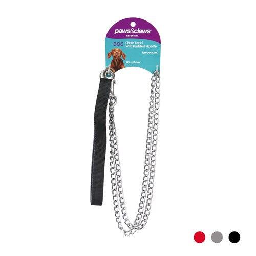 CHAIN LEAD WITH PADDED HANDLE 120X2CM - DE Pet