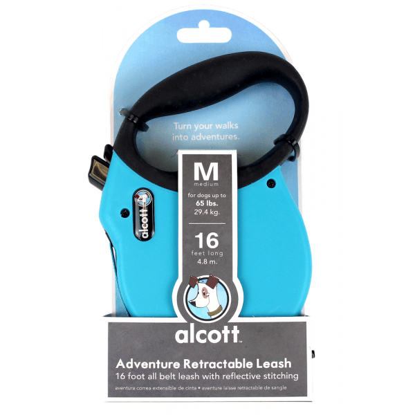 ALCOTT - Adventure Retractable Leash Blue 4.8M - DE Pet