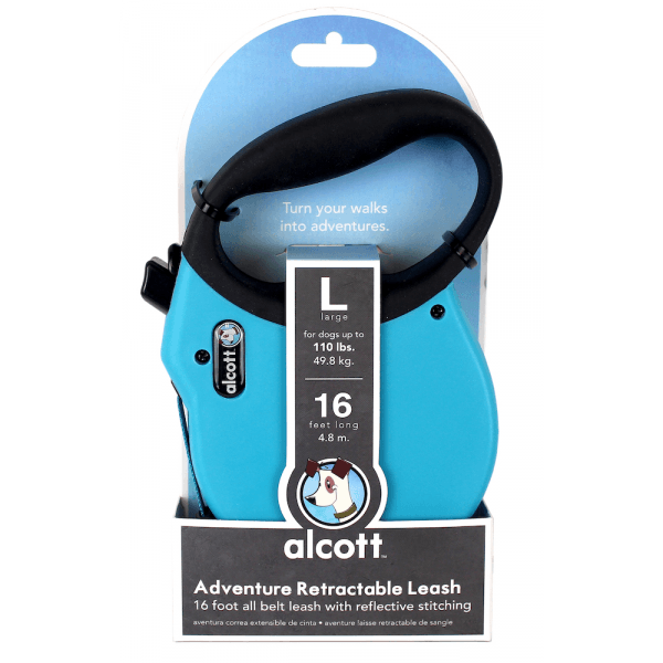 ALCOTT - Adventure Retractable Leash Blue 4.8M - DE Pet