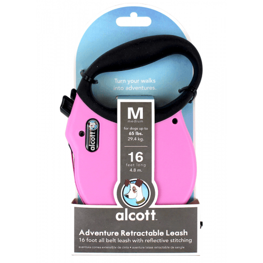 ALCOTT - Adventure Retractable Leash Pink 4.8M - DE Pet