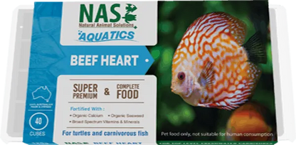 NATURAL ANIMAL SOLUTIONS - Aquatics Beef Heart Food (Frozen)