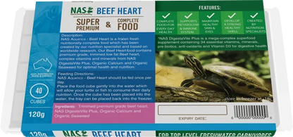 NATURAL ANIMAL SOLUTIONS - Aquatics Beef Heart Food (Frozen)