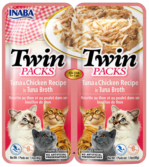 INABA - Twin Pack Tuna & Chicken Recipe in Tuna Broth - DE Pet