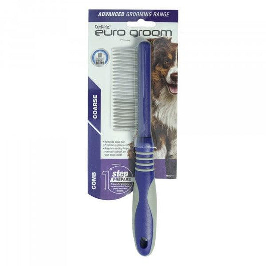 EURO GROOM - Dog Comb Coarse 24 Teeth - DE Pet
