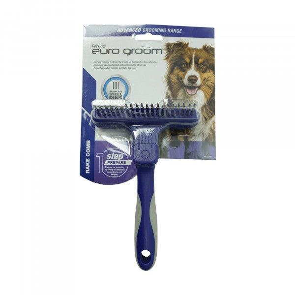 EURO GROOM - Dog Rake Comb 20 Short Teeth - DE Pet