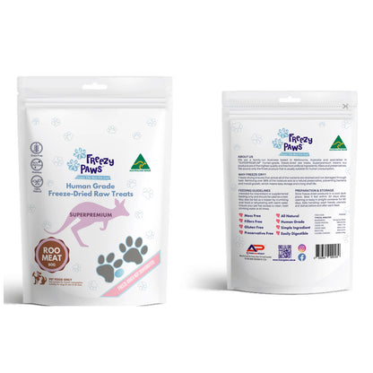 FREEZY PAWS - Freeze Dried Kangaroo Meat Raw Treats - DE Pet