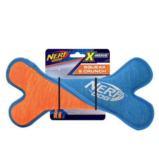 NERF - X Weave Squeak Twist Bone 24cm - DE Pet