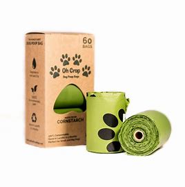 OH CRAP - COMPOSTABLE DOG POOP BAGS 60 PACK