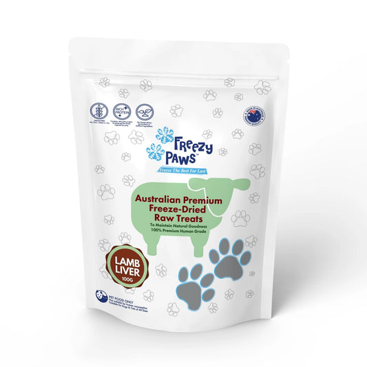 FREEZY PAWS - Freeze Dried Lamb Liver Raw Treats - DE Pet