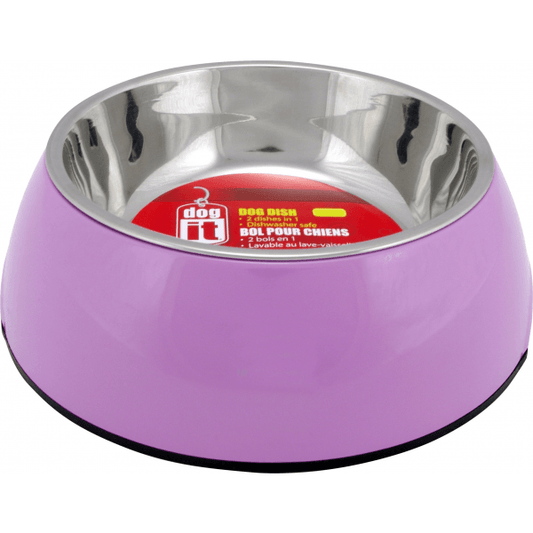 DOGIT - 2 in 1 Style Durable Dog Bowl Pink XSmall - DE Pet