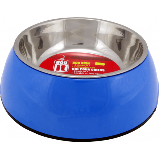 DOGIT - 2 in 1 Style Durable Dog Bowl Blue XSmall - DE Pet