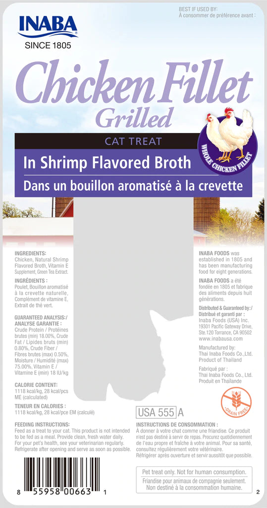 INABA - Grilled Chicken in Shrimp Broth - DE Pet