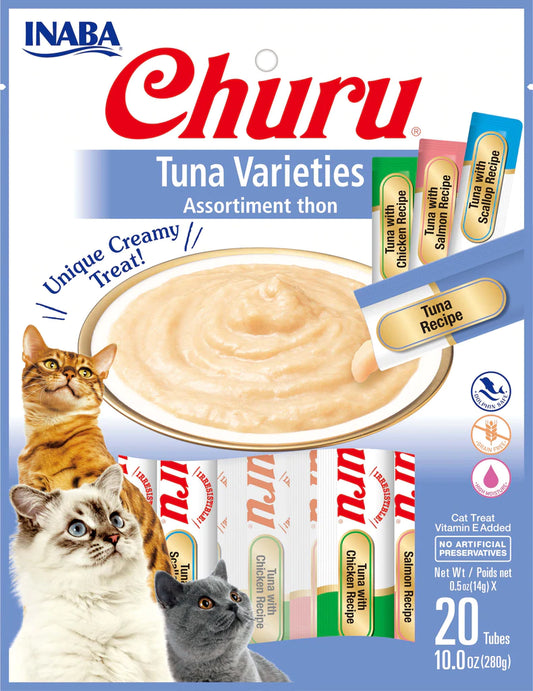 INABA - Churu Puree Tuna Varieties 20packs x 14g - DE Pet