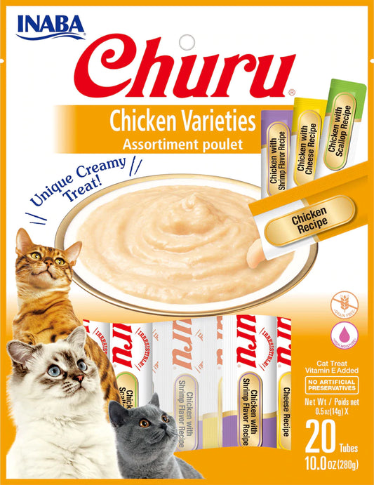 INABA - Churu Purée Chicken Varieties 20packs x 14g - DE Pet