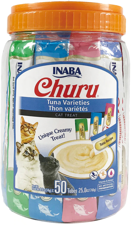 INABA - Churu Puree Tuna Varieties 50packs x 14g - DE Pet