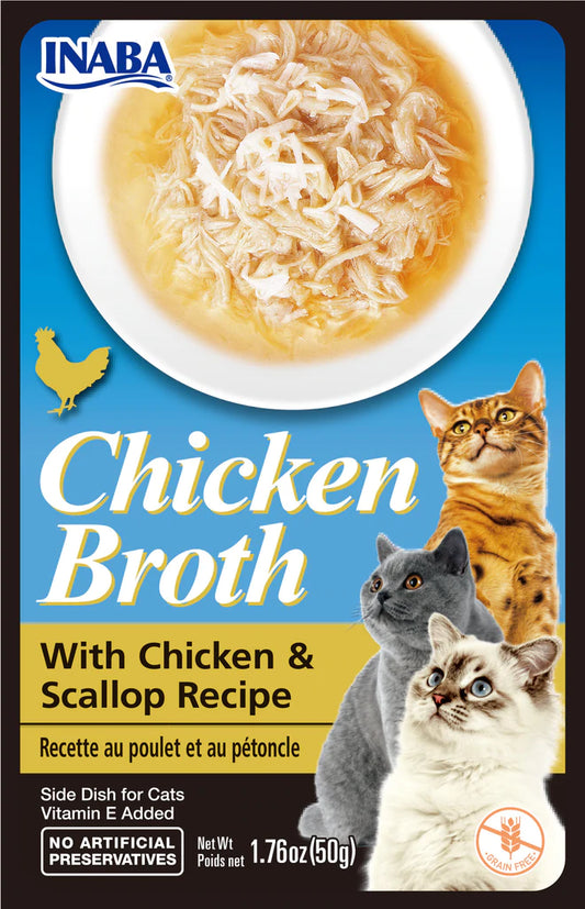 INABA - Chicken Broth With Chicken & Scallop - DE Pet