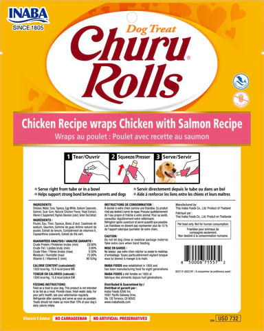 INABA - Churu Rolls Chicken with Salmon - DE Pet