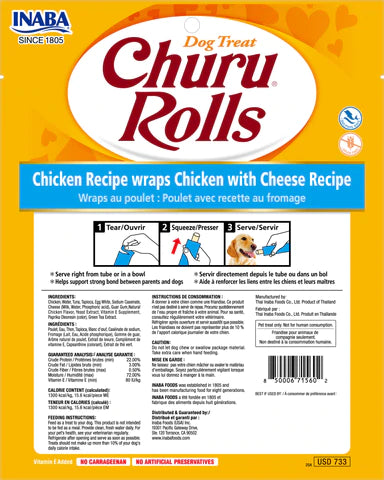INABA - Churu Rolls Chicken with Cheese - DE Pet