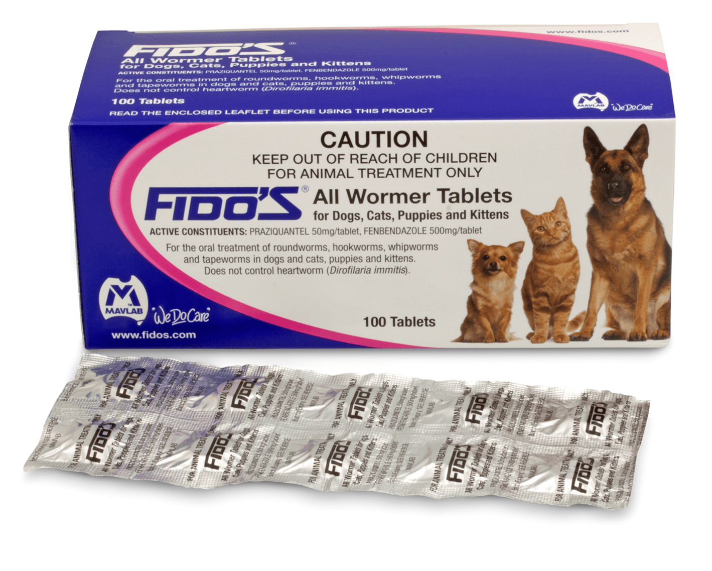 FIDOS - Allwormers Tablets 100 Pack - DE Pet