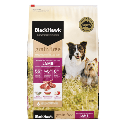 BLACKHAWK - Grain Free Dry Dog Food Adult Lamb - DE Pet