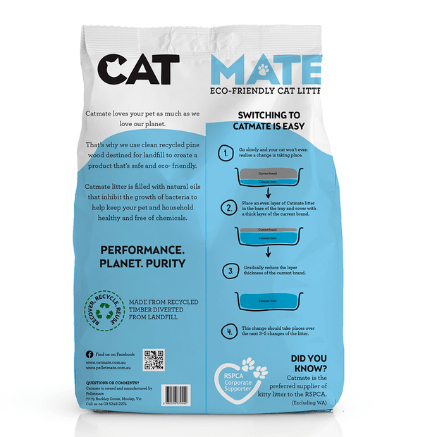 CATMATE - Wood Pellet Cat Litter - DE Pet