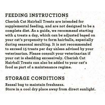 CHERISH - Cat Hairball Control Treat 120G - DE Pet