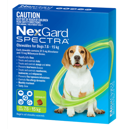 NEXGARD SPECTRA Green for Dogs 7.6-15kg 6S - DE Pet