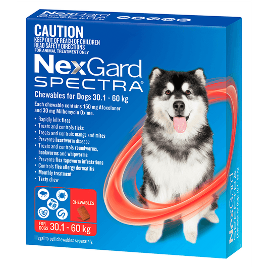 NEXGARD SPECTRA Red for Dogs 30.1-60kg 6s - DE Pet