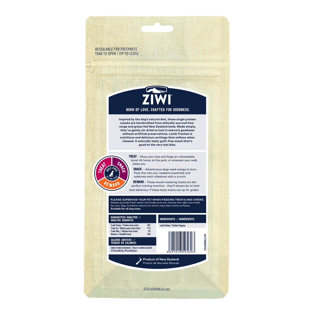 ZIWI - Lamb Trachea Oral Health Chews - DE Pet