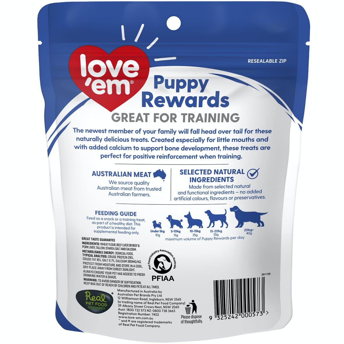 LOVE EM - Puppy Rewards - DE Pet