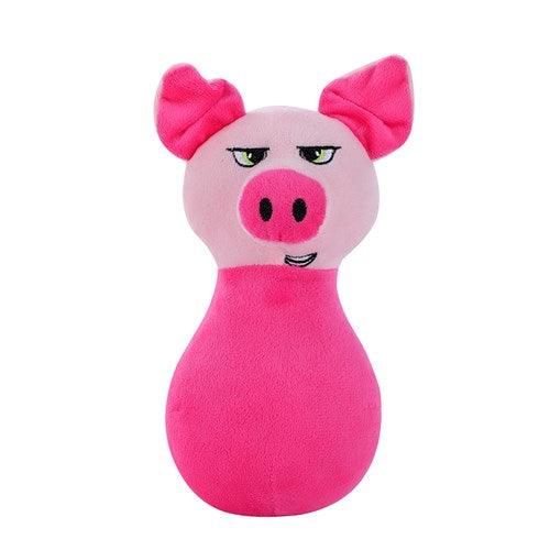 PLUSH SQUEAKY ANIMAL HEAD - DE Pet