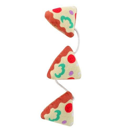 PLUSH PIZZA DANGLER WITH CRINKLE & CATNIP - DE Pet