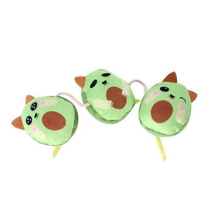 PLUSH AVOCADO DANGLER WITH CRINKLE & CATNIP - DE Pet