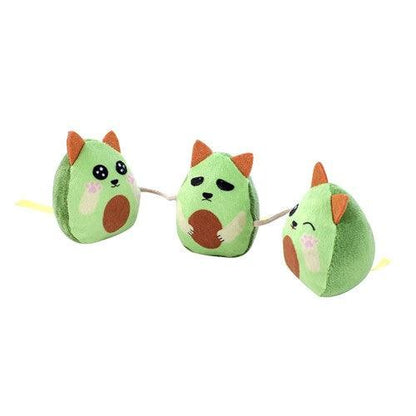 PLUSH AVOCADO DANGLER WITH CRINKLE & CATNIP - DE Pet