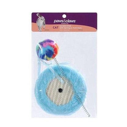 CAT SCRATCH PAD WITH SPRING POM POM - DE Pet