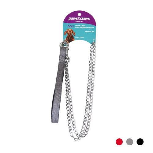 CHAIN LEAD WITH PADDED HANDLE 120X2CM - DE Pet