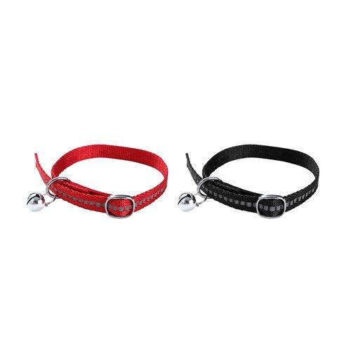 REFLECTIVE CAT COLLAR NYLON WITH BELL - DE Pet