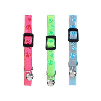 REFLECTIVE FLUORO CAT COLLAR WITH BELL - DE Pet