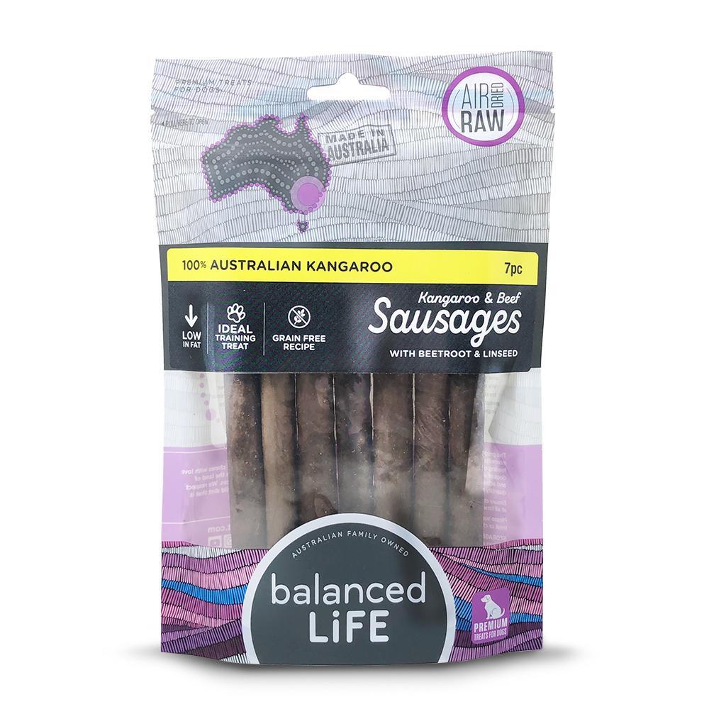 BALANCED LIFE - Gourmet Sausage Kangaroo And Beef with Beetroot & Linseed - DE Pet