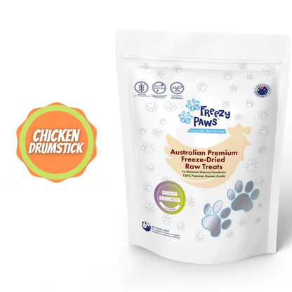 FREEZY PAWS - Freeze Dried Chicken Drumstick Raw Treats - DE Pet