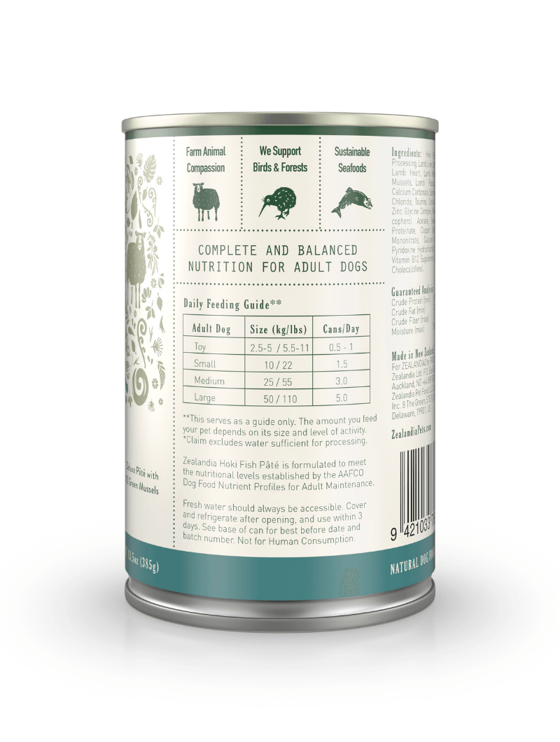 ZEALANDIA - Hoki Fish Pate Dog (385g) - DE Pet