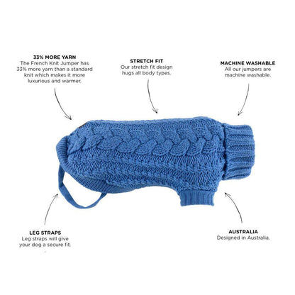 HUSKIMO - Jumper Frenchknit Indigo Blue - DE Pet