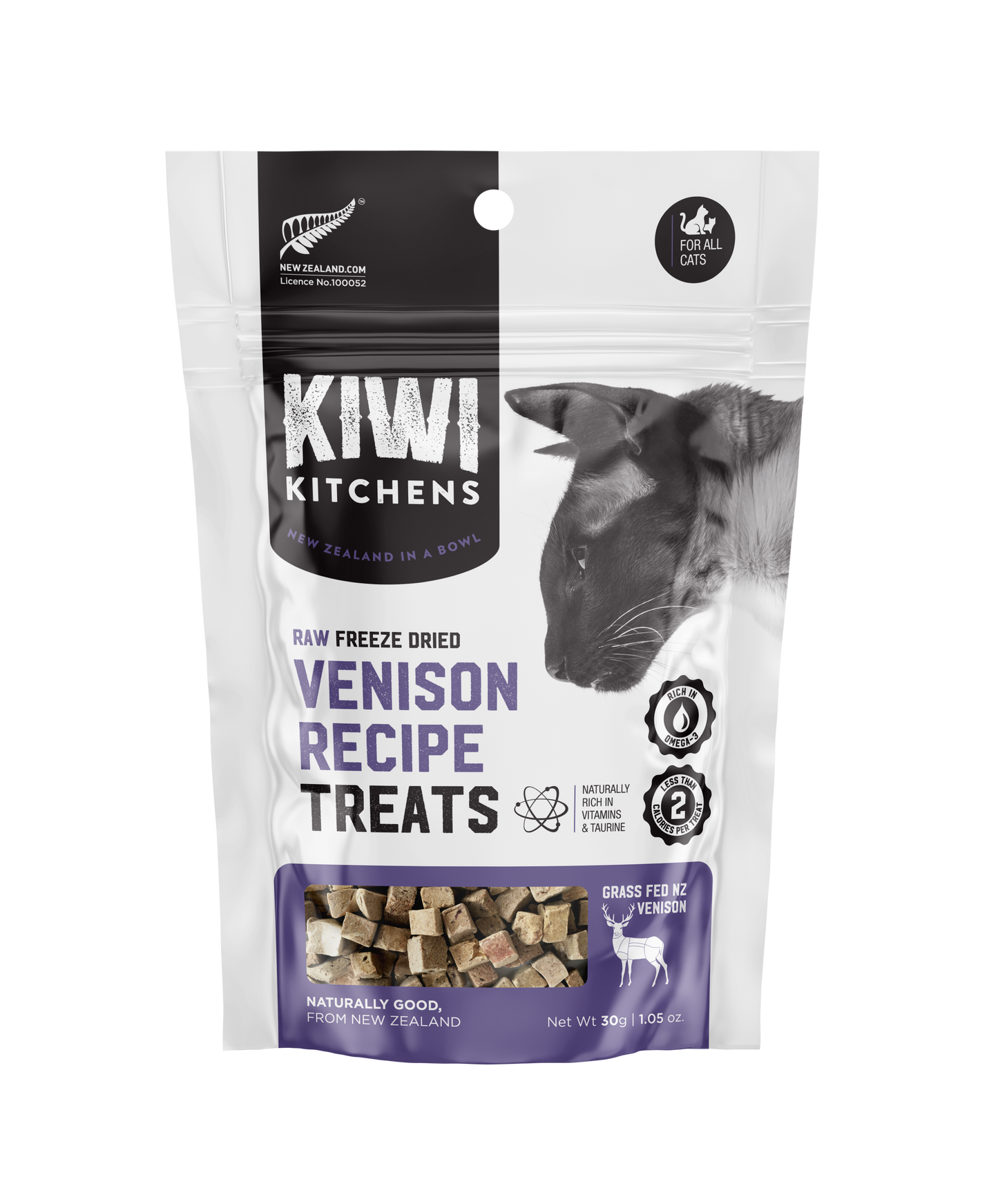 KIWI KITCHENS - Freeze Dried Venison Cat Treat 30G