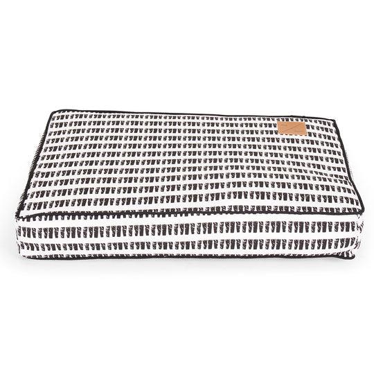 MOG AND BONE - Classic Cushion Dog Bed - Black Mosaic Print - DE Pet