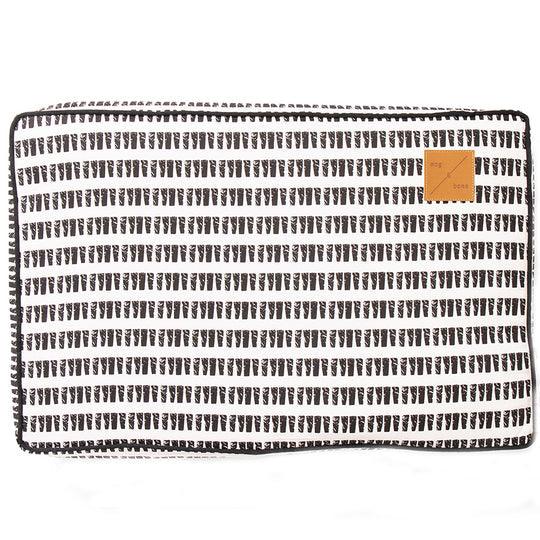 MOG AND BONE - Classic Cushion Dog Bed - Black Mosaic Print - DE Pet