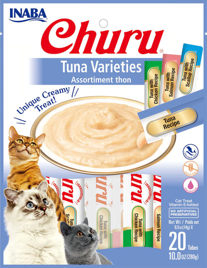 INABA - Churu Puree Tuna Varieties 20packs x 14g - DE Pet