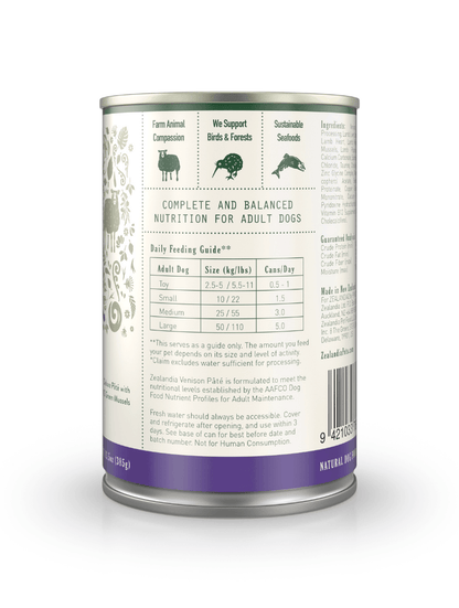 ZEALANDIA - Venison Pate Dog (385g) - DE Pet