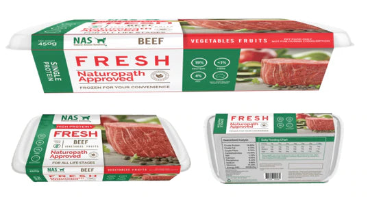 NATURAL ANIMAL SOLUTIONS - FreshRAW Beef for Cats 450g (Frozen) - DE Pet