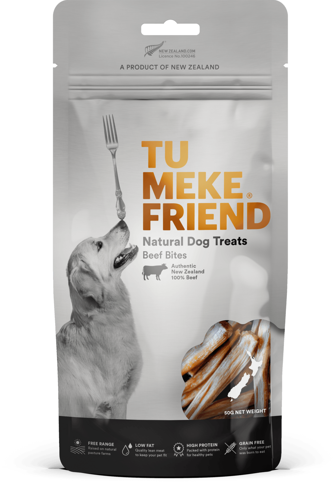 TU MEKE FRIEND Air-Dried Natural Dog Treats Beef Bites 50G - DE Pet